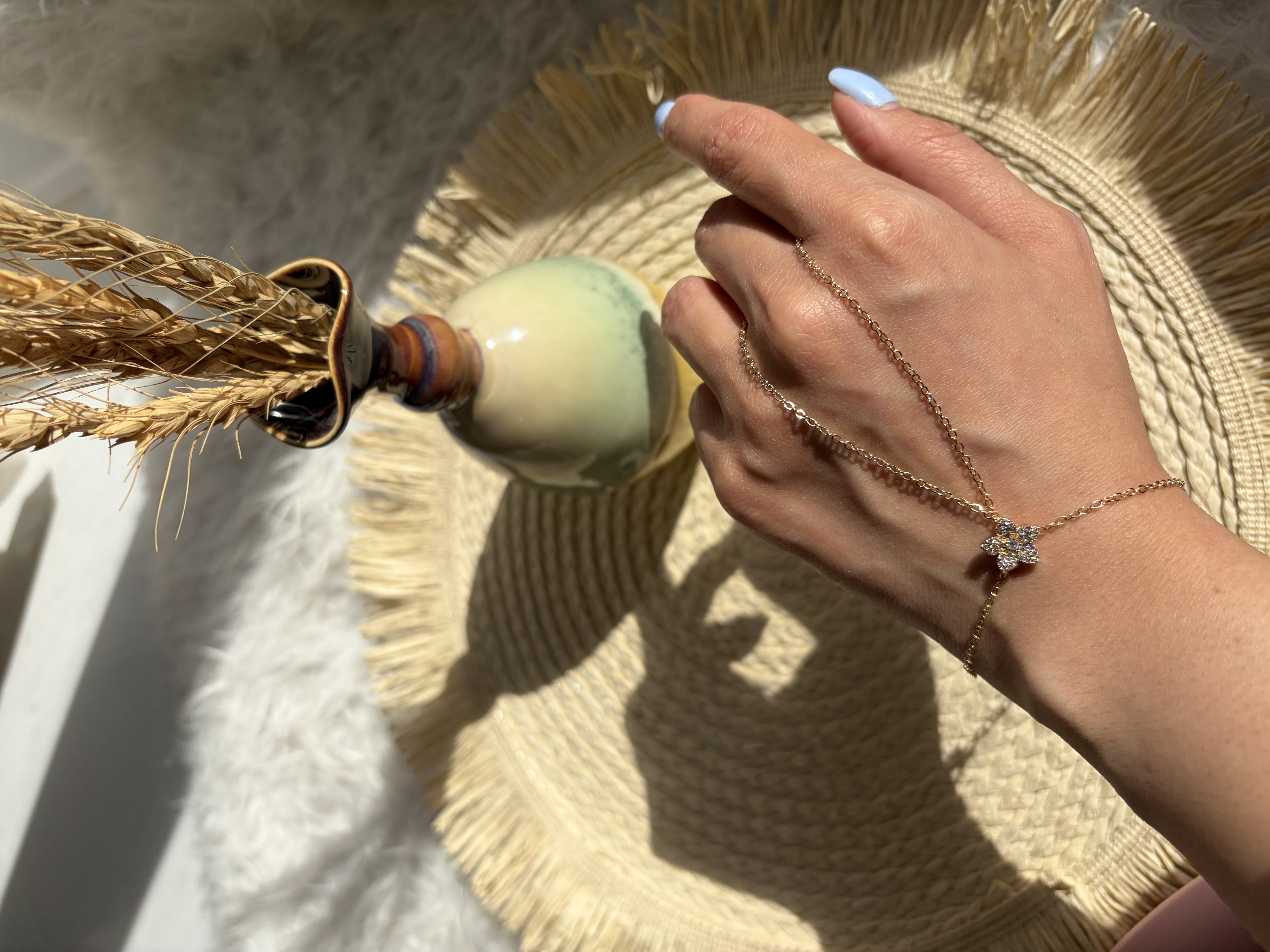 تمیه دست تک گل جواهری