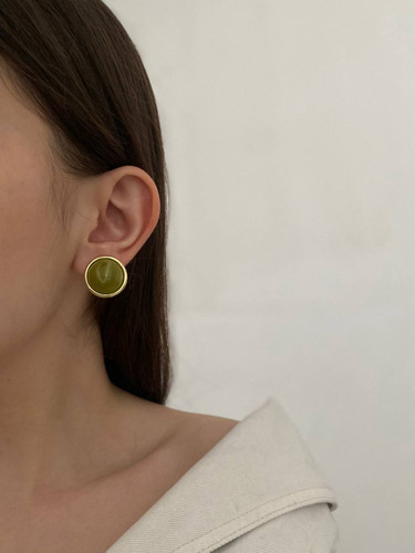 گوشواره چشم گربه ای سبز ترندی وارداتی